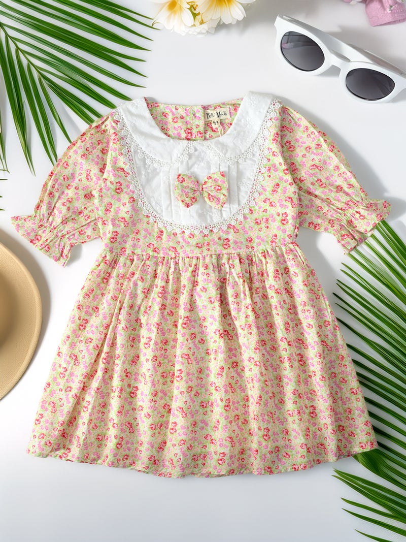 Bella Moda Floral Printed Dress for Girls